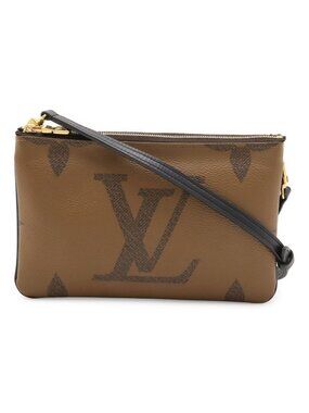 Louis Vuitton Monogram Giant Reverse Pochette Double Zip Shoulder Bag 2-Way